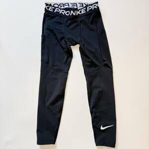 Nike Boys Dri-fit Pro Black Tights Kids size small